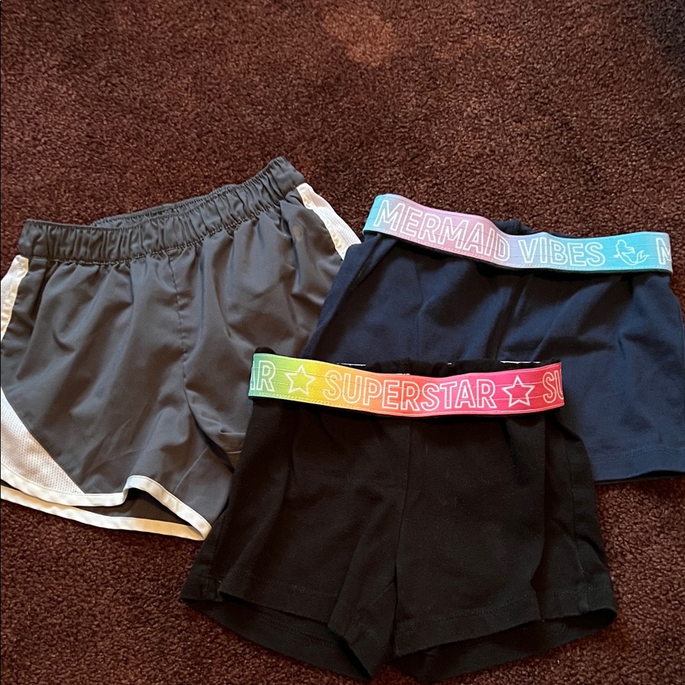 Wonder Nation Kids Shorts Set - Black, Gray, Blue